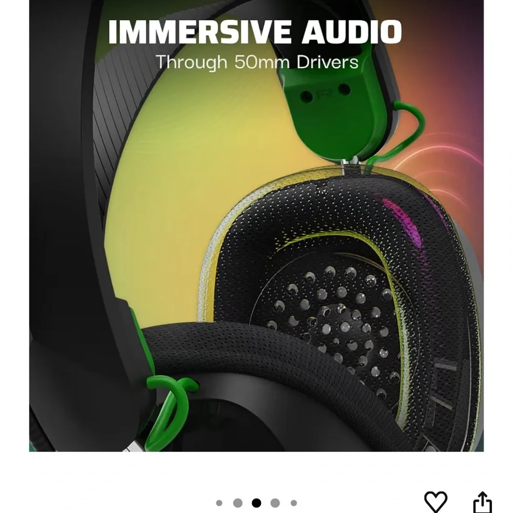Gaming Headset for Xbox - Black and Green